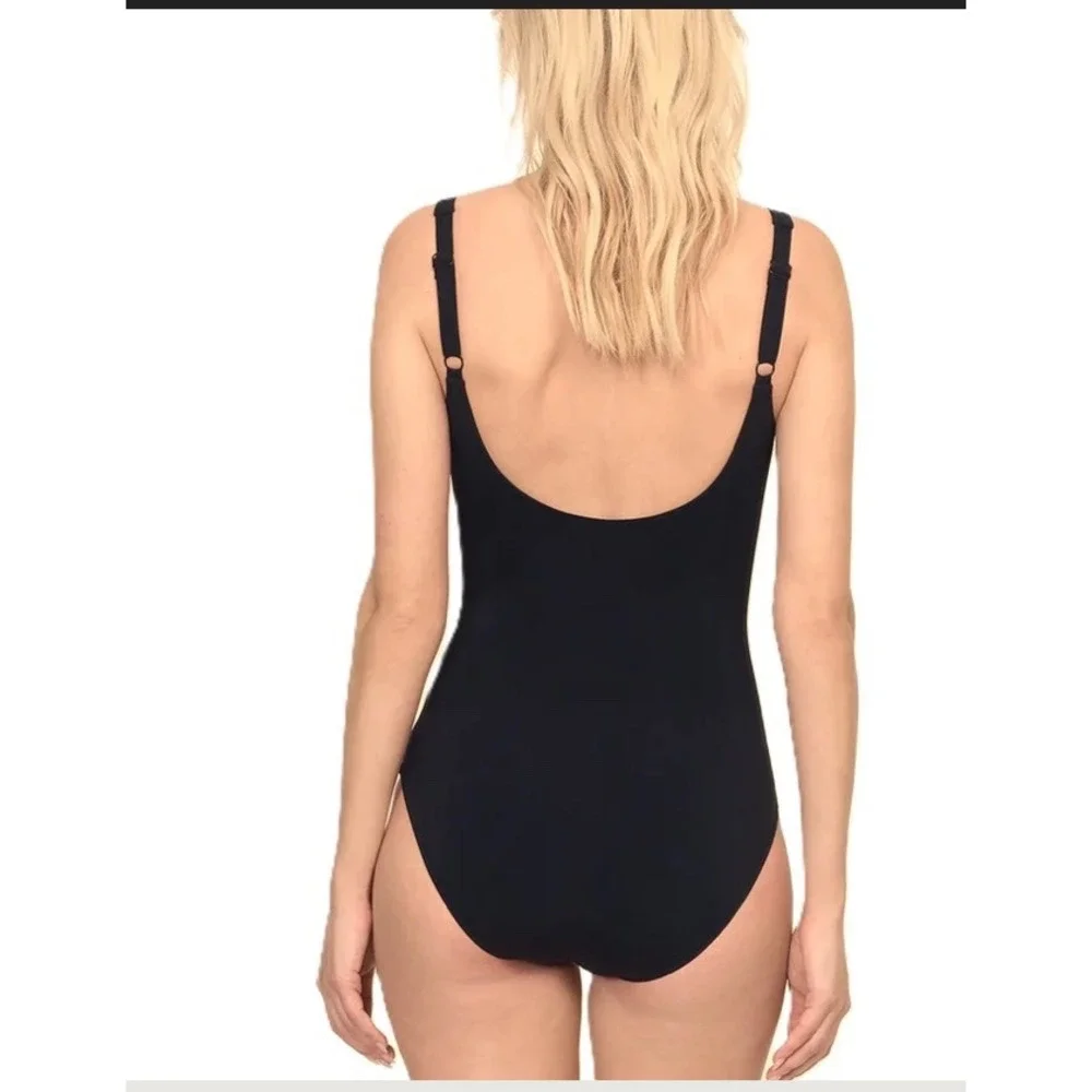 Gottex Beaute Luxury‎ Sweetheart Nexk One Piece Black Swimsuit NWT